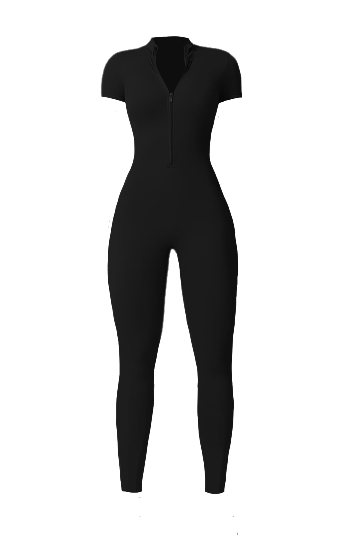 Noira Fit Short Sleeve Jumpsuit - Black