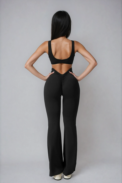 Noira Flared Jumpsuit - Black