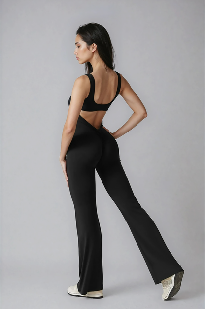 Noira Flared Jumpsuit - Black