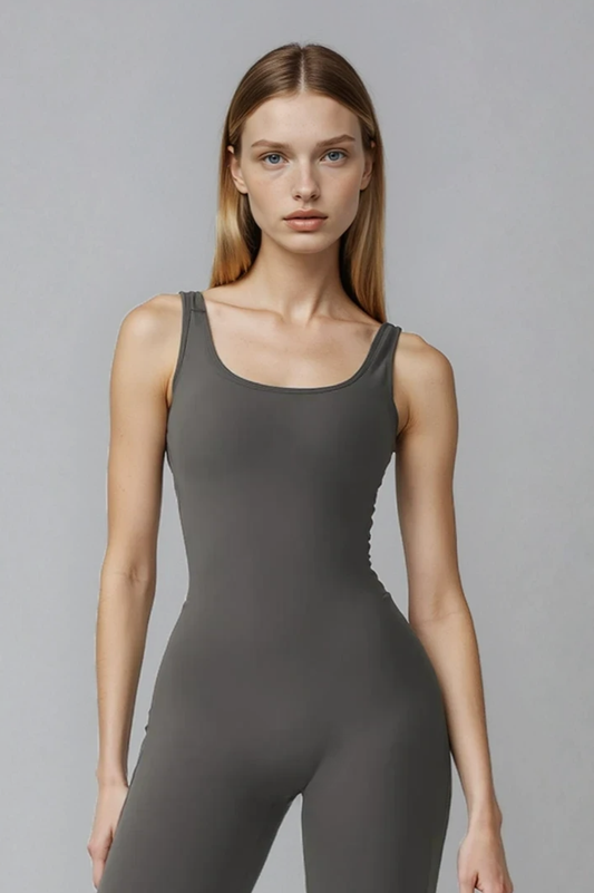 Noira Flared Jumpsuit - Gray